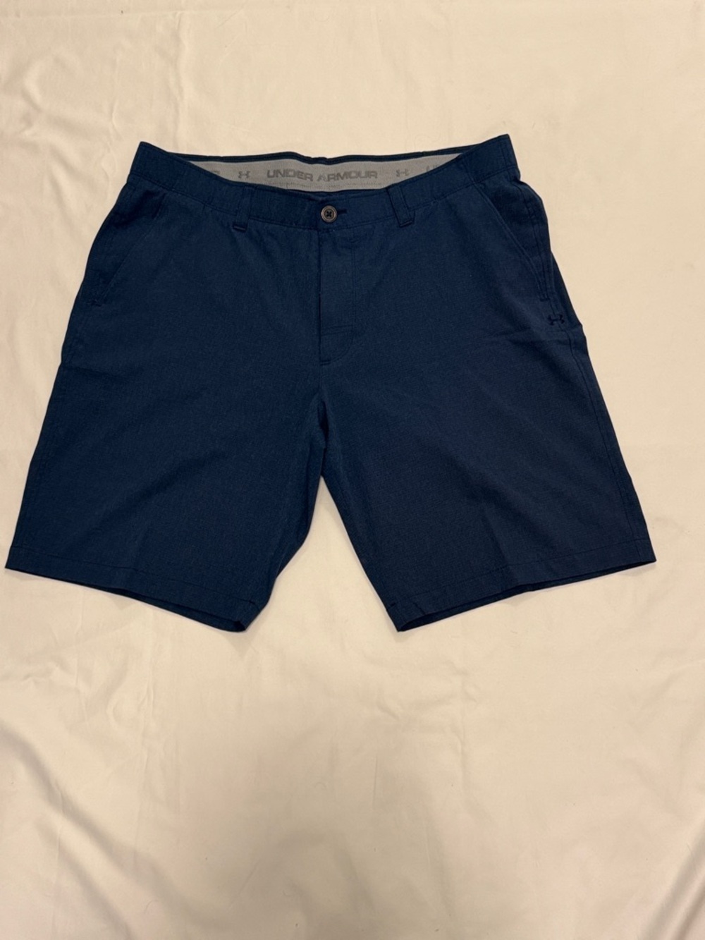 Under Armour Men's Dark Navy Performance Flex Waist Flat Front Golf Shorts 38
